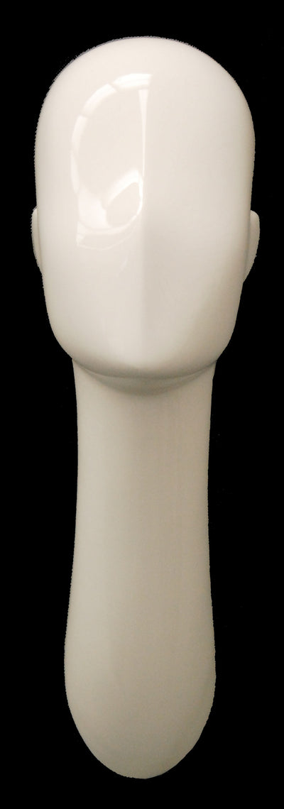 Abstract Male Head Mannequin White - Las Vegas Mannequins