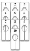 Rectangular Size Dividers for Hangrail - Fitting Room Variety Pack - Las Vegas Mannequins