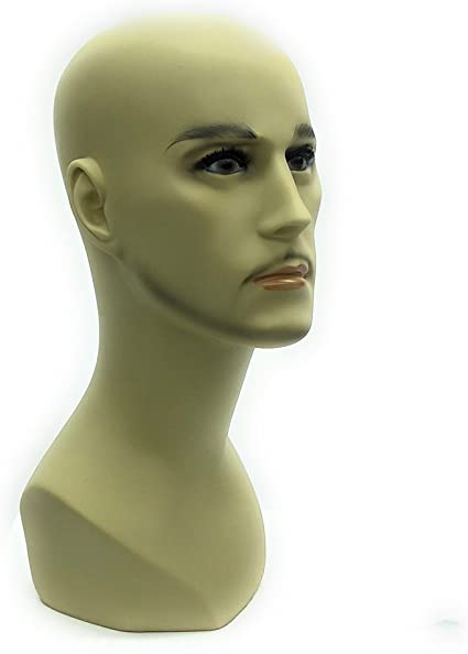 Matte Grey Male Mannequin Head