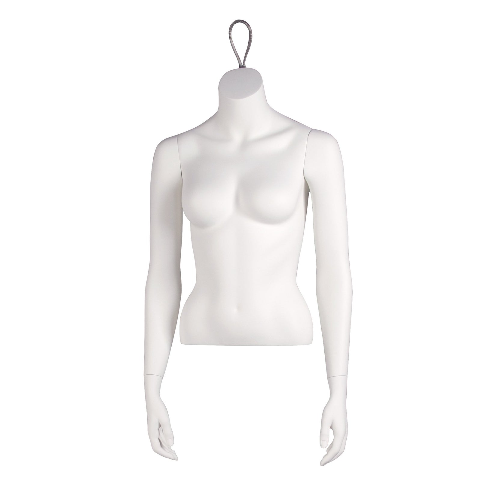 Clip in Female Torso, Headless, Arms at Side - Las Vegas Mannequins