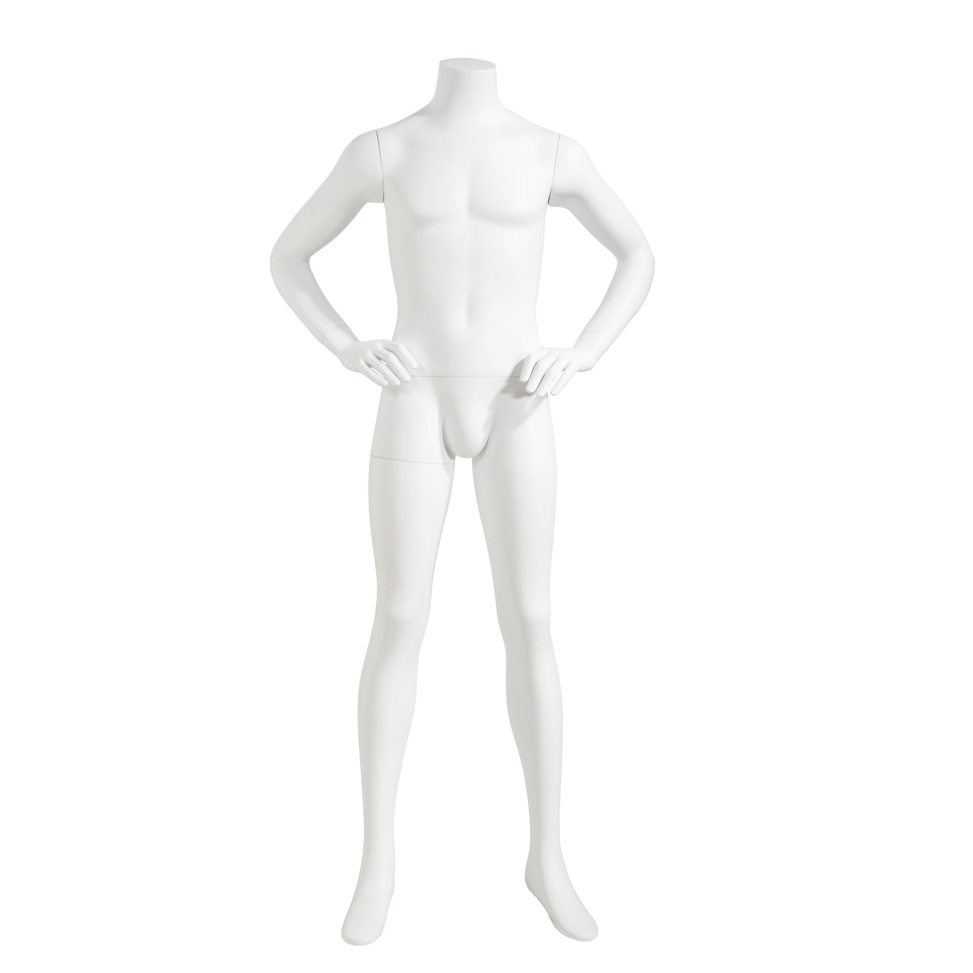 Male Mannequin - Headless, Hands on Hips - Las Vegas Mannequins