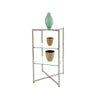 37" Folding Glass Tower with Chrome Finish - Las Vegas Mannequins