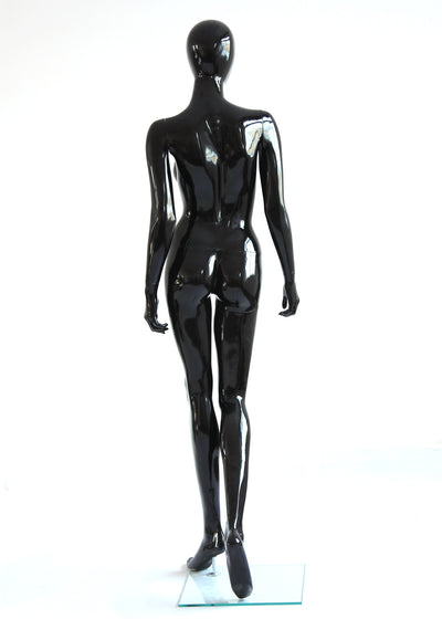 Rental Female Glossy Black w/ Head - Las Vegas Mannequins