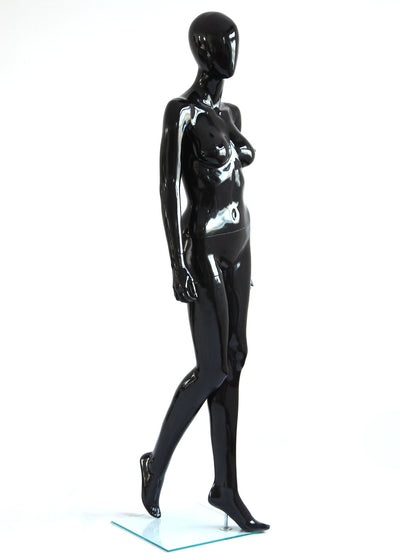Rental Female Glossy Black w/ Head - Las Vegas Mannequins