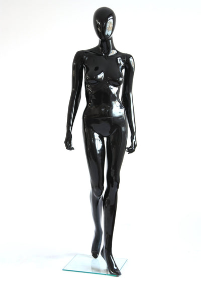 Rental Female Glossy Black w/ Head - Las Vegas Mannequins