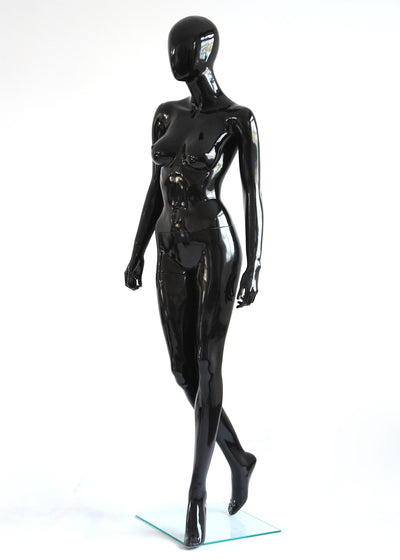 Rental Female Glossy Black w/ Head - Las Vegas Mannequins