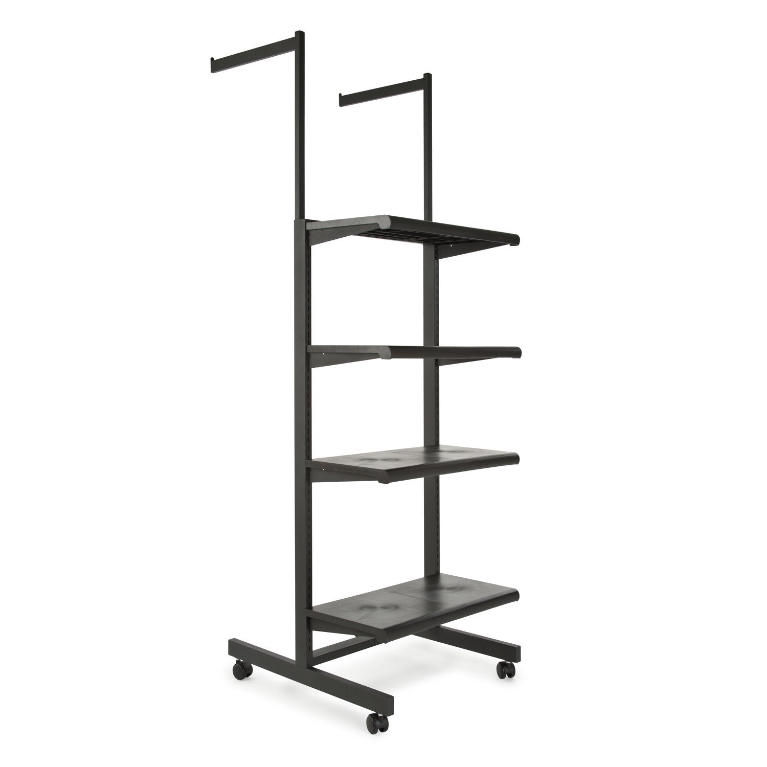 Frame w/ 4-24" Shelves and 2-16" Arms; 1" x 2" Rectangular Tubing - Las Vegas Mannequins