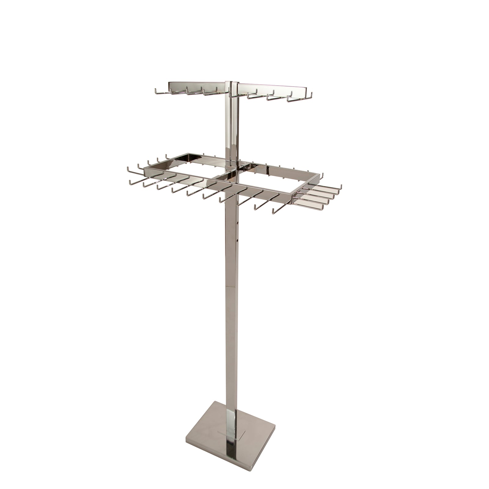 2 Tier Adjustable Rectangular Belt Rack - Las Vegas Mannequins