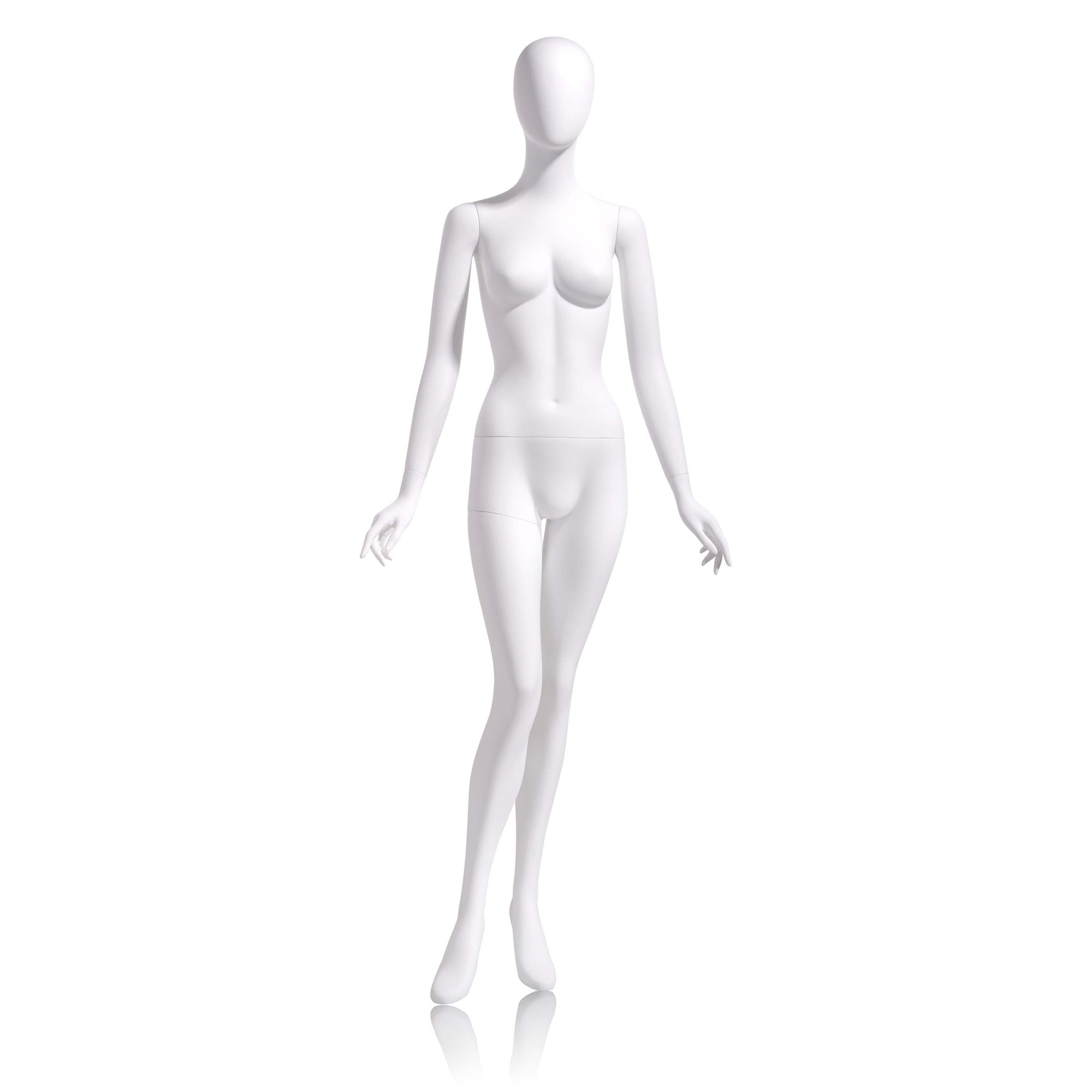 Unbreakable Female Mannequin Bust w/ Arms to the Side