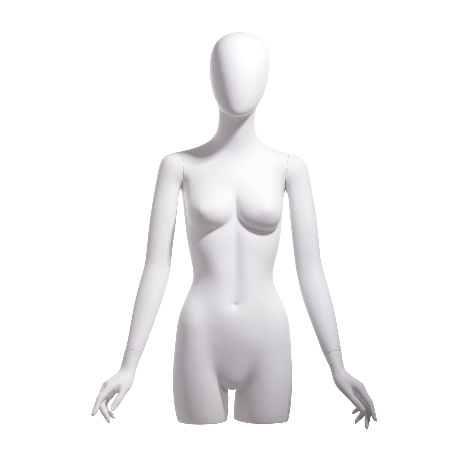 Female 3/4 form, oval head, arms at side - Las Vegas Mannequins