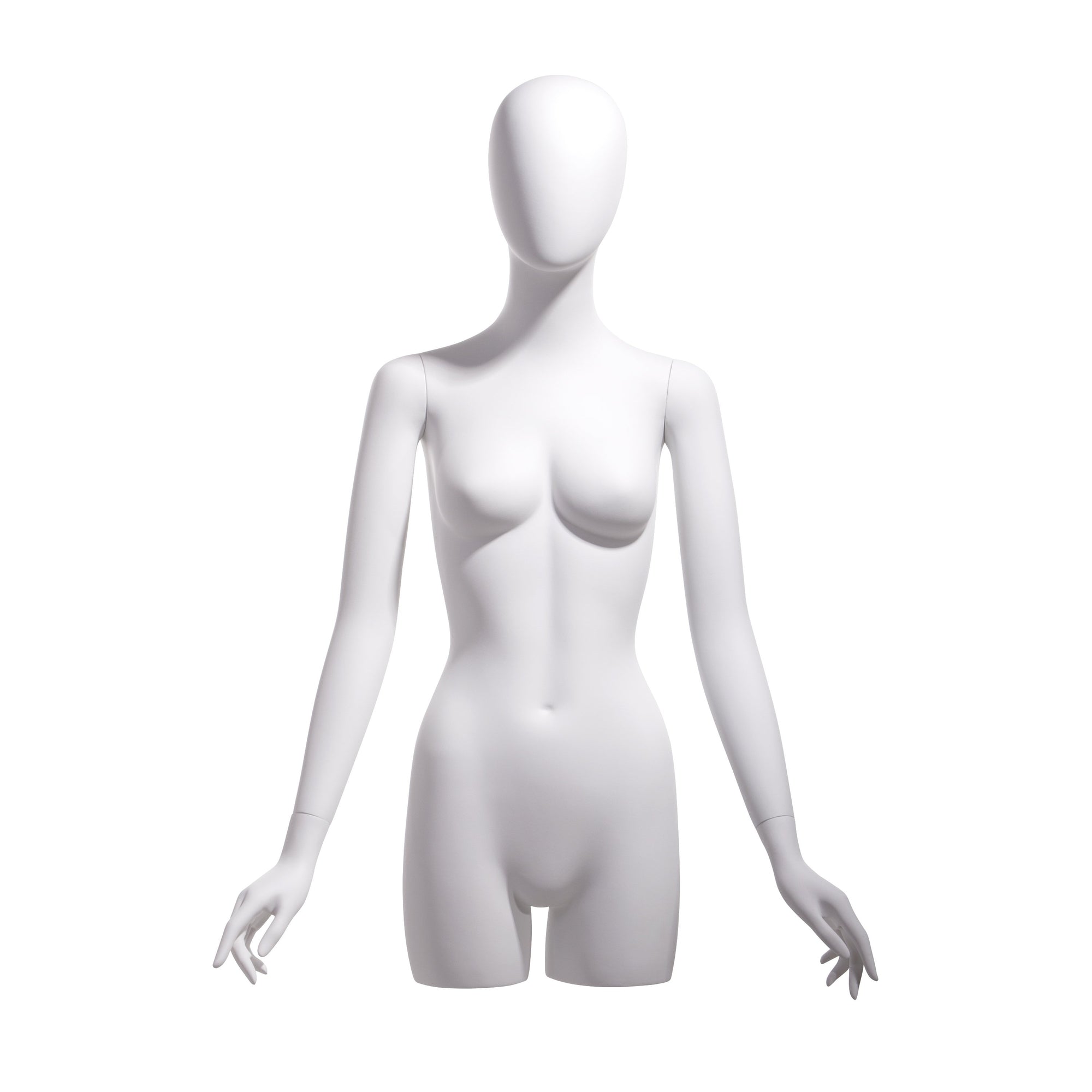 Female 3/4 form, oval head, arms at side - Las Vegas Mannequins