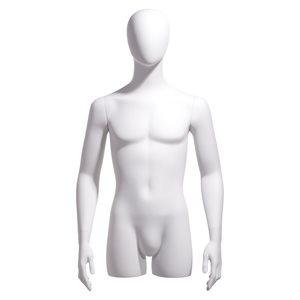 Male 3/4 form, oval head, arms at side - Las Vegas Mannequins