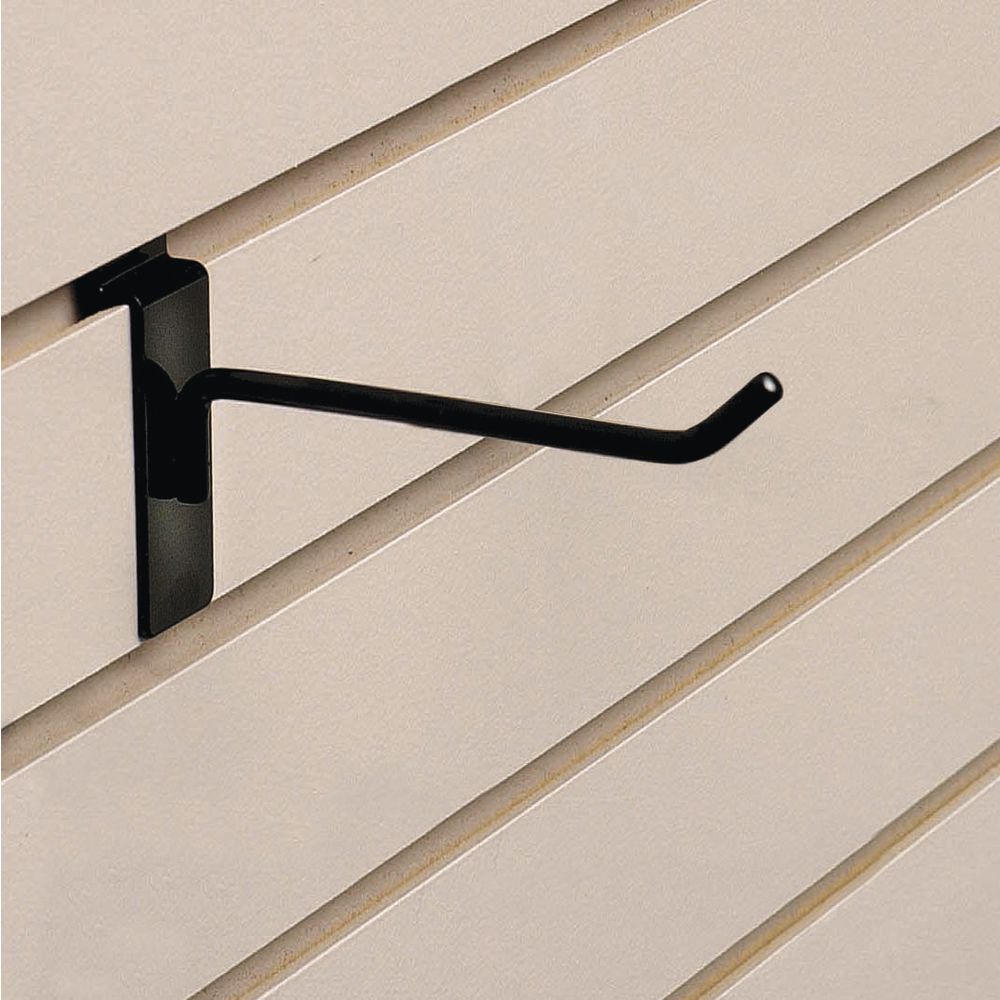 thumbnail image 2 of Only Hangers 12-Pack Slatwall Hooks – 6 X 4-Inch & 6 X 6-Inch – Black 2 of 6