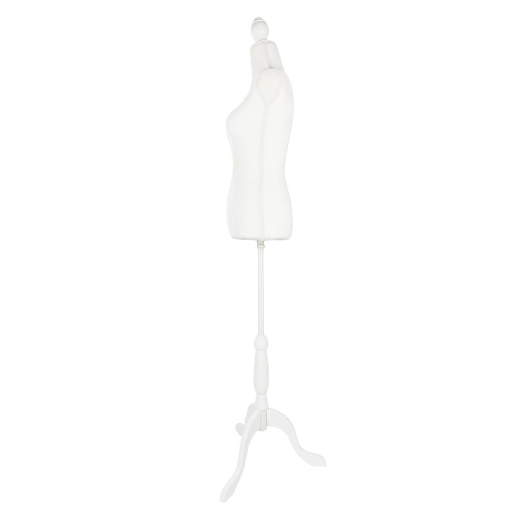 Female Mannequin Torso Dress Form w/ Tripod Stand White Foam